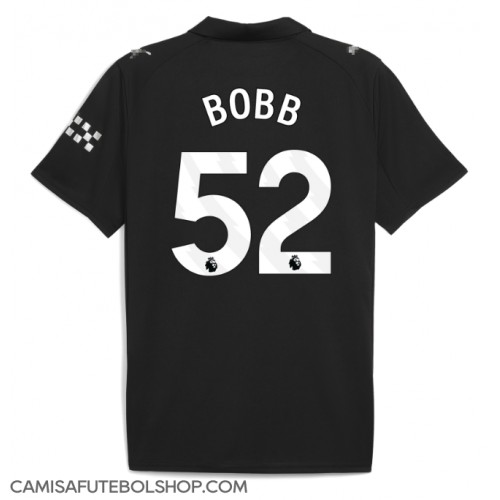 Camisa de time de futebol Manchester City Oscar Bobb #52 Replicas 2º Equipamento 2025-26 Manga Curta